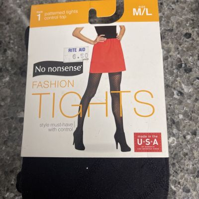 No Nonsense Women’s  Fashion Tights Black Size  M/L